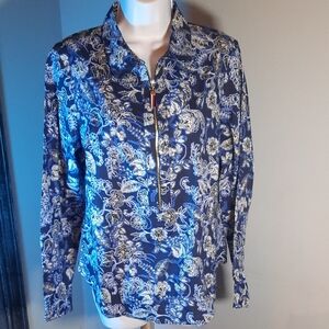 Tommy Hilfiger Navy Floral Blouse